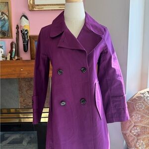 Late 90s/Early 2000s Louis Vuitton Mackintosh Trench Purple/Leopard